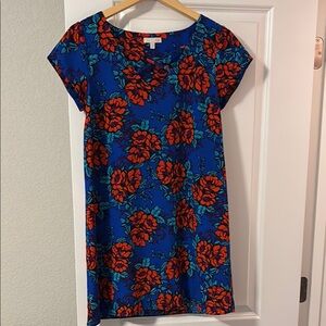 Gianni Bini Blue and Red Floral Dress